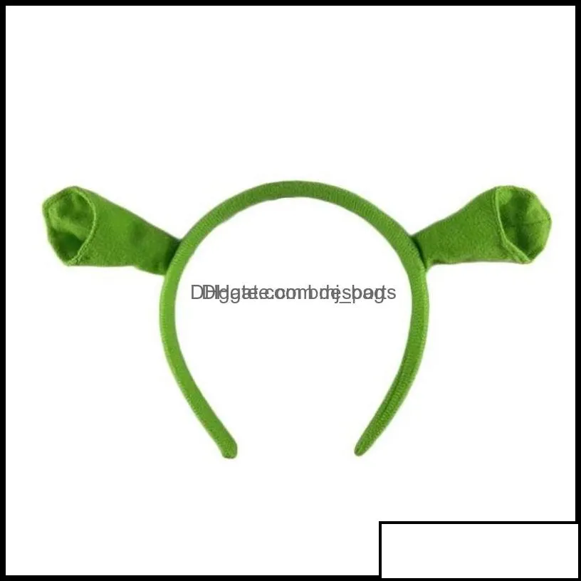 Other Festive Party Supplies Home Garden Shrek Hairpin Ears Headband Head Circle Halloween Children Adt Show Hair Hoop Costume Item Masquera