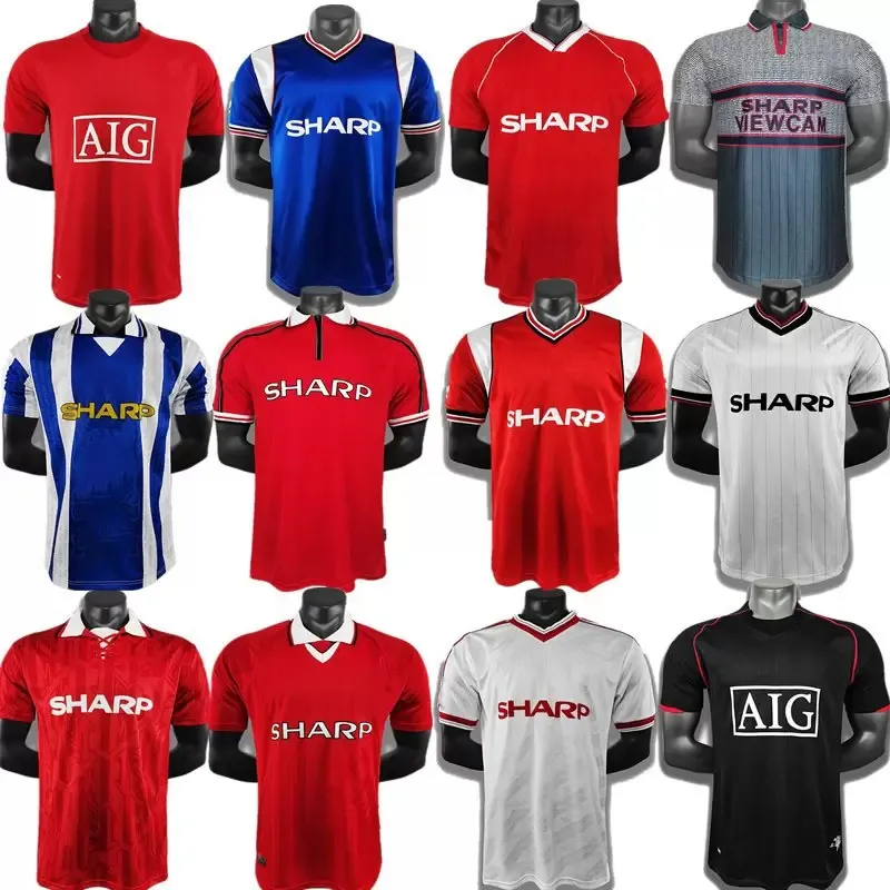 Retro Jerseys Man 84 85 86 88 06 07 08 90 91 92 93 94 96 98 99 00 02 United Beckham Cantona Match Final Home Away Soccer Jersey Utd Ronaldo Keane Giggs Football Shirt