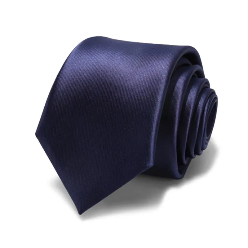 Bow Ties Brand Designer Solid Navy BlueTies For Men 7 CM Luxury Tie High Quality Formal Business Work Suit Shirt Necktie Male GiftBow