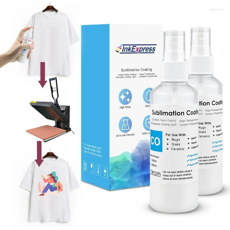 Ink Refill Kits Sublimation Coating Spray 100ml Liquid Pretreament For Dark Light Clothes Mug Wood Glass PoductsInk