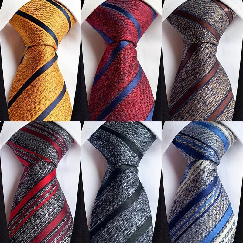 Bow Ties Sitonjwly 2022 Formell nacke för män Polyester randig slips gravata klänning slips affär brudgum tuxedo halsbåge emel22