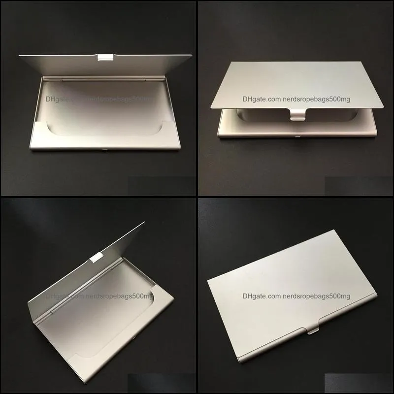 Aluminum Alloy Business Name Credit ID Card Case Holder Aluminum Business Card Holder card files Aluminum Silver Color