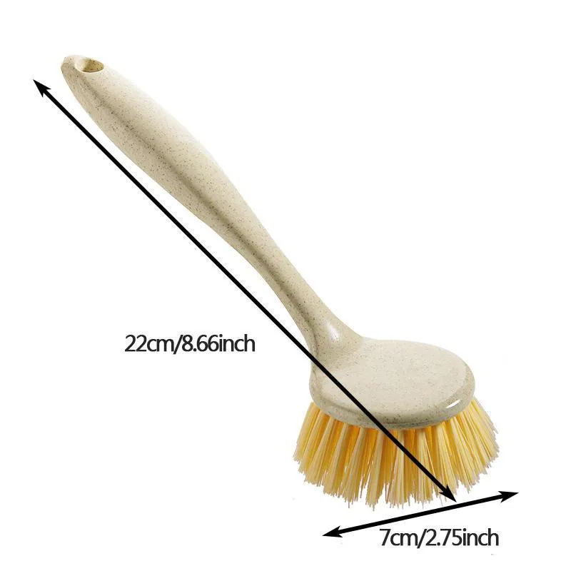 Kitchen Pot Bowl Plate Clean Brush Sink Desktop Floor Long Handle Cleaning Brushes Portable Hanging Household Cleans Tools BH5396 WLY