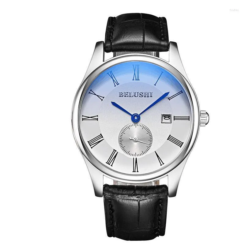 Polshorloges luxe man kijkt topmerk modearmband voor mannelijk klok zakelijk horloge mannen lederen band hodinky