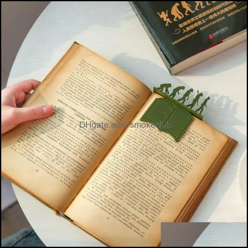 Creative Theory of Evolution Bookmark 3D Silicone Reading Book Holder Stationery