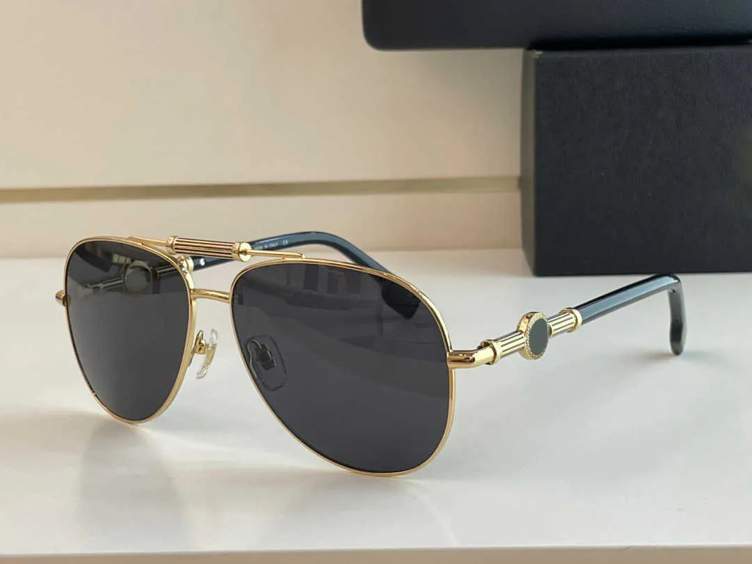 2022 Lyxdesigner solglasögon för män mode cool 2236 anti-ultraviolet retro pilot kvinnor solglasögon män glasögon mönster ben kommer