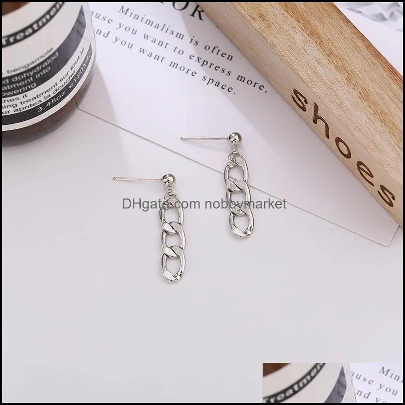 Dangle & Chandelier Hip Hop Rock Chain Earrings Cool Wind Joker Daily Hipster Girl Jewelry Gift Stud Web Celebrity