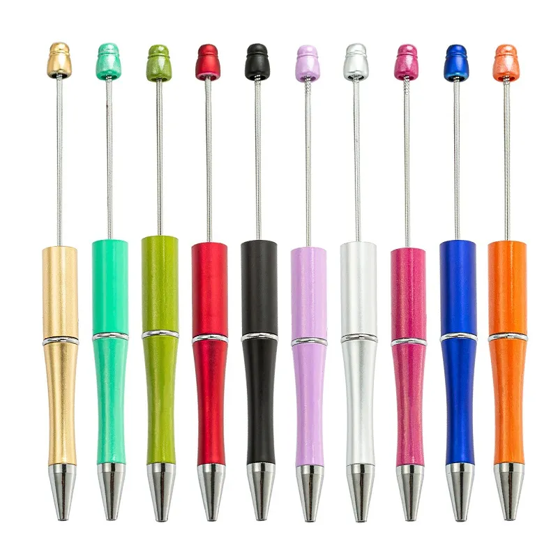 Yaratıcı Bir Boncuk Ekle DIY Kalem Orijinal Boncuklu Kalemler Özelleştirilebilir Lamba Çalışma Zanaat Yazma Aracı Tükenmez Kalemler
