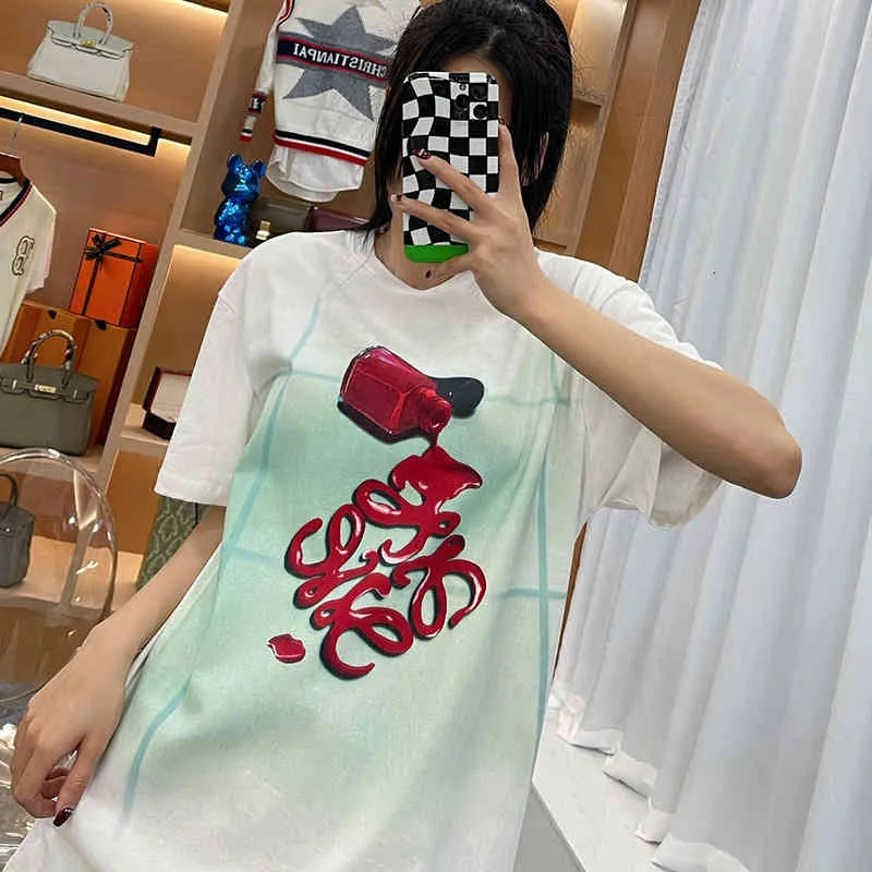 コリタメ限定販売 2022年初めのLuo Jiaの新しいTシャツのレディース Tシャツデザイナー正しいバージョン2022年の女性のプリントラウンドネックプルオーバートップESWK 美しい-アパレル,レディース服 -  municanchis.gob.pe
