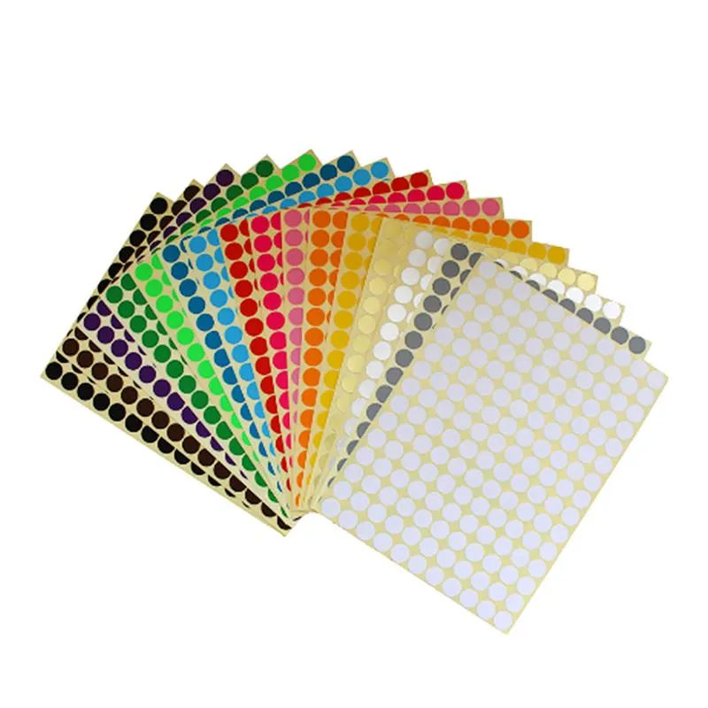 Gift Wrap Circle DOT DIY Escritos de notebook Data Adesivos Morandi Color Round Número de papelaria Planejador de periódicos ScrapbookingGift