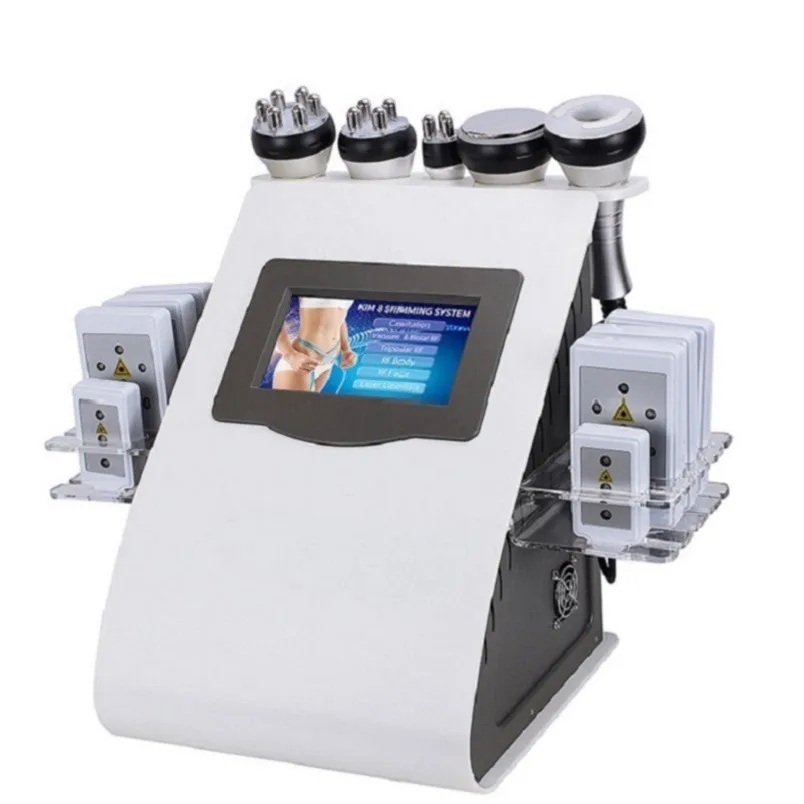 Weewsloss 8 Pads Body и Radio Clates Lest Professional Vacuum 40K RF Fat Lipo Laser Ultrasounce 6 в 1 кавитационной машине