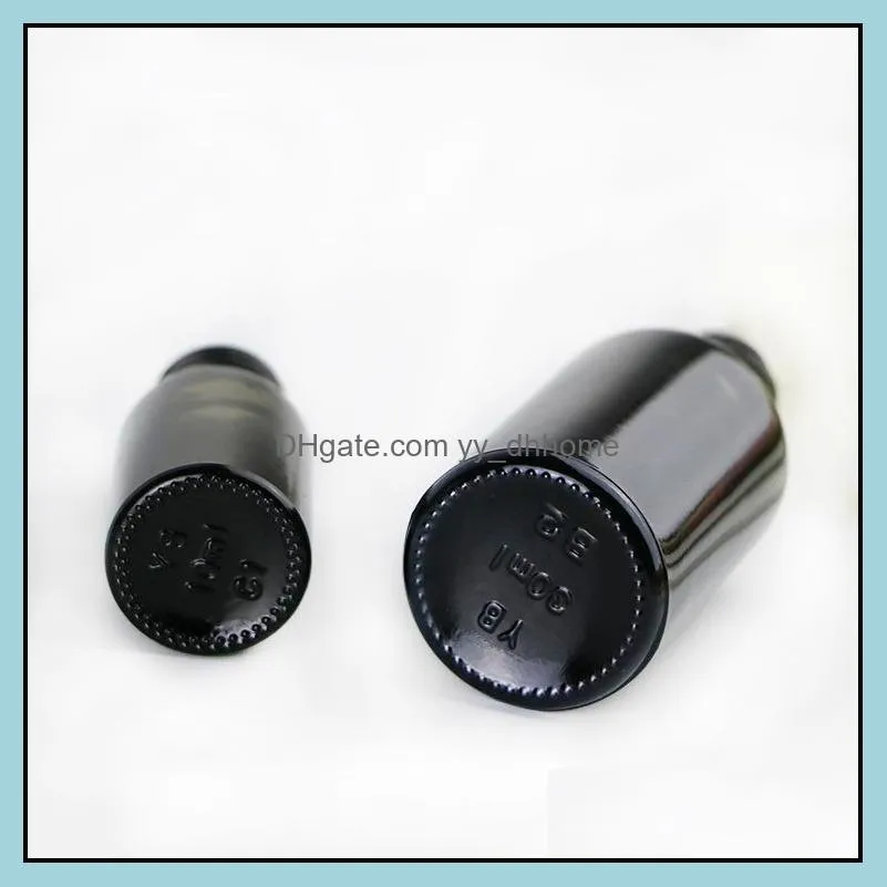 10ml Black Glass  Oil Pipette Dropper Bottles Liquid Reagent Dispensing Bottles Perfumes Roll on Bottles 330pcs wholesale