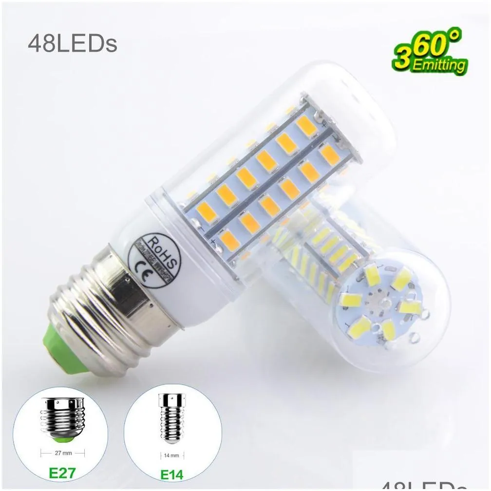 smd5730 e27 gu10 b22 e12 e14 g9 led lamp 7w 9w 12w 15w 18w 110v 220v 360 angle led bulb led corn light