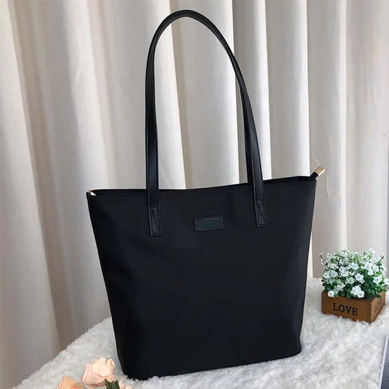 light tote bag shopping bag nylon cloth one shoulder Oxford Canvas Handbag women's big bags simple commuting myy M61276