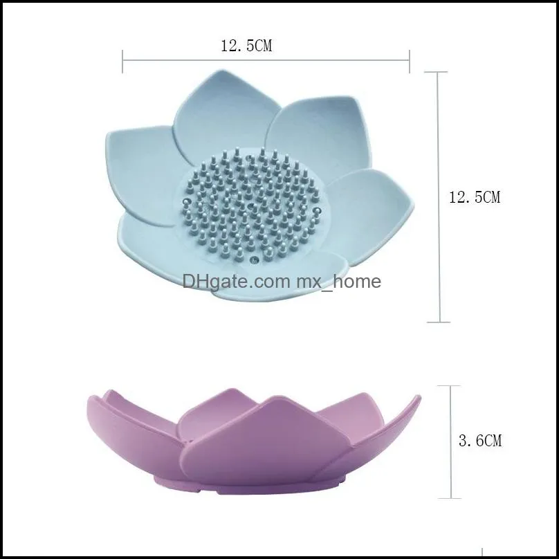 creative silicone soap dishes holder box anti-skid moisture-proof drain handmade bathroom supplies punch-free