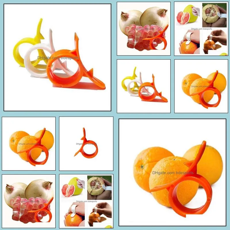 New 1PCS Kitchen Gadgets Plastic Grapefruit Pomegranate Fruit Peeler Kitchen Finger Cooking Tools