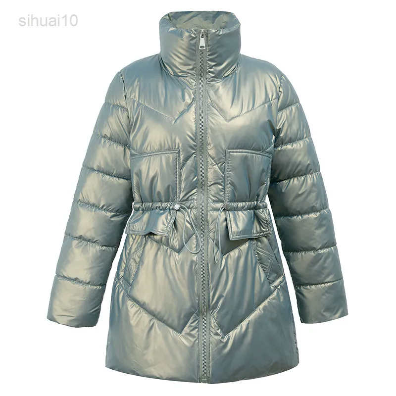 2022 Женская парка Parka Cover Fashion Basic Cotton Down Jacket Winter Fashion мягкая и толстая досуга для воротника женская куртка L220725