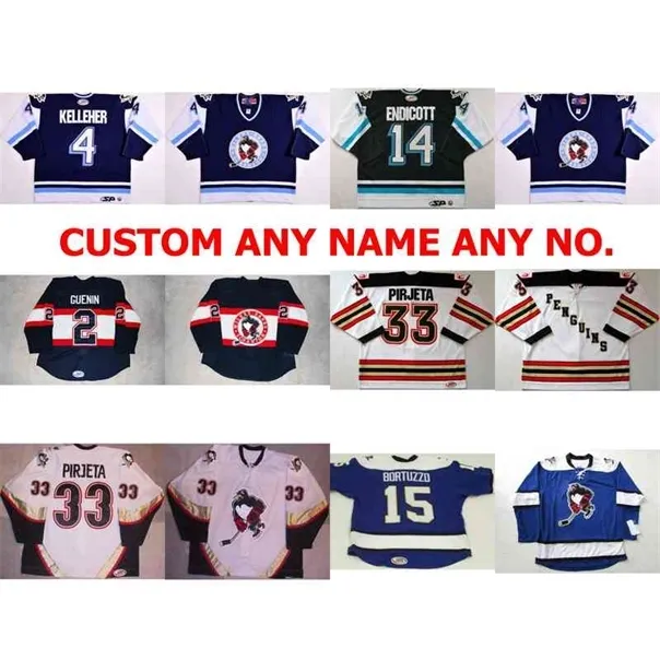 C26 2017 New AHL Wilkes Barre Scranton Mens 2 Nate Guenin 4 Chris Kelleher 100% Embroidery Custom Ice Hockey Jerseys Goalit Cut Hot