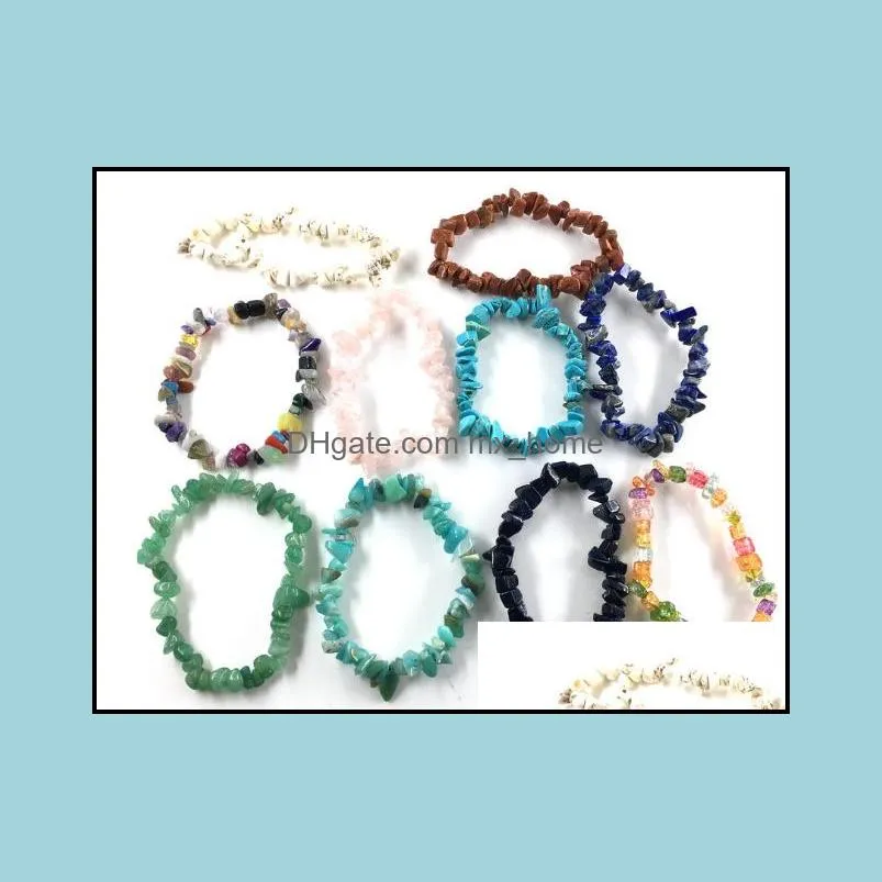 beads Natural Healing Crystal Bracelet multi colors Gemstone 15-18cm Stretch real Stone for hand decoration