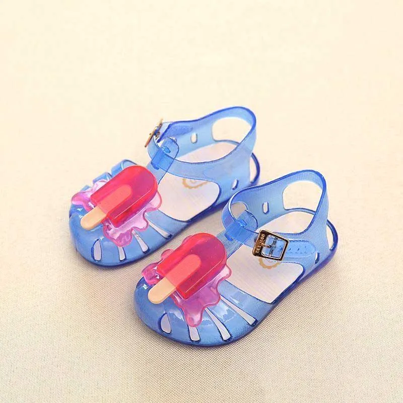 2022 Nuevo Disenador De Zapatos Para Ninos Mini Melissa Jelly Sandalias Para Ninos Pequenos Para Bebes Ninos Ninas Helados Ninos Verano Dibujos Animados Lindos Zapatos De Playa Deslizadores Infantiles...