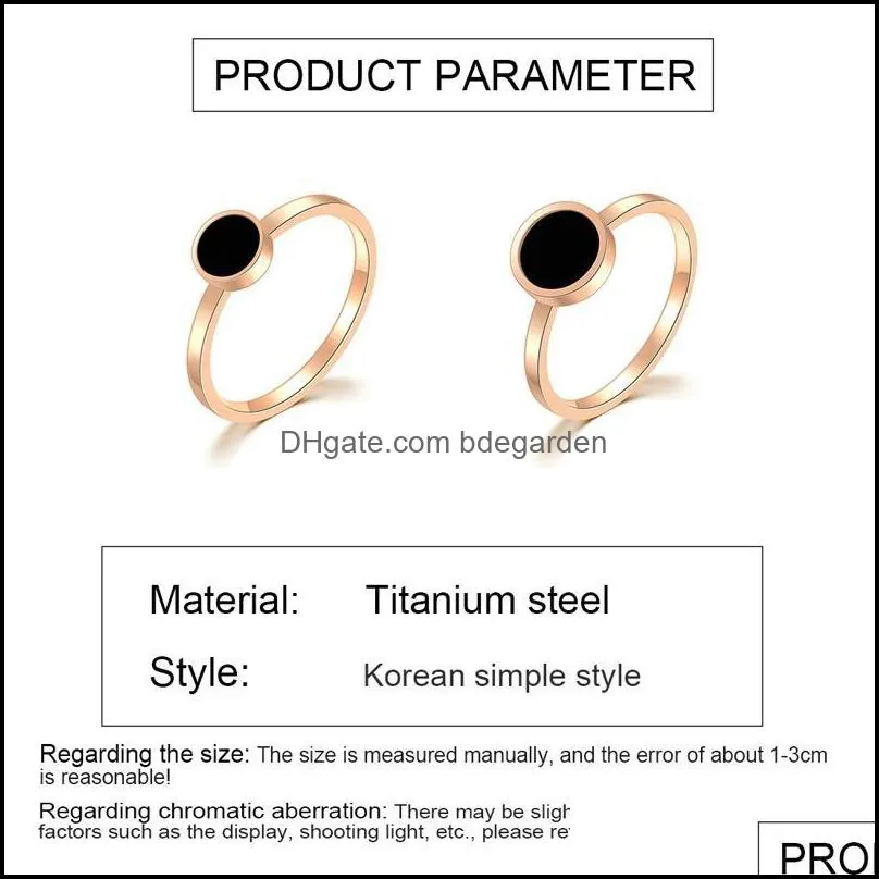 Wedding Rings Korea Minimalist Stainless Steel For Women Jewlery Rose Gold Color Small Vintage Couple Gift 5mm/9mmWedding