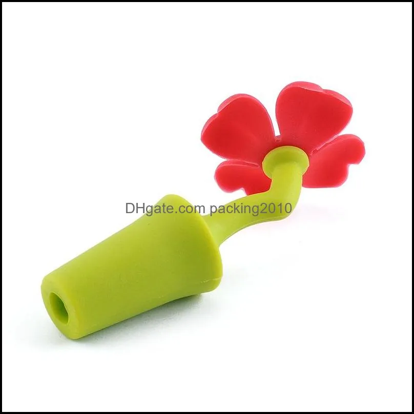 silicone flower wine stopper reusable beer champagne whiskey bottle cork vacuum sealed cover bar accessories barware pab11957