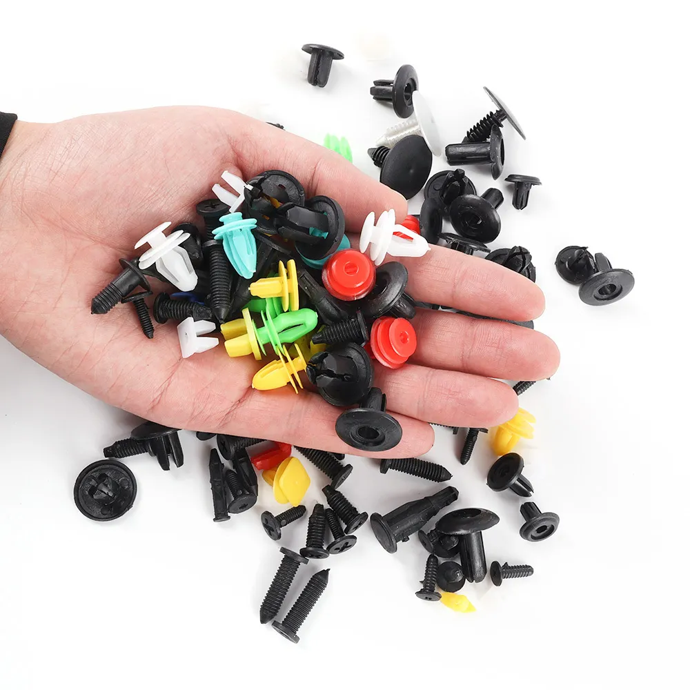Car Automotive Plastic Fasteners Clips 100/Rivet Pin Retainer Kit
