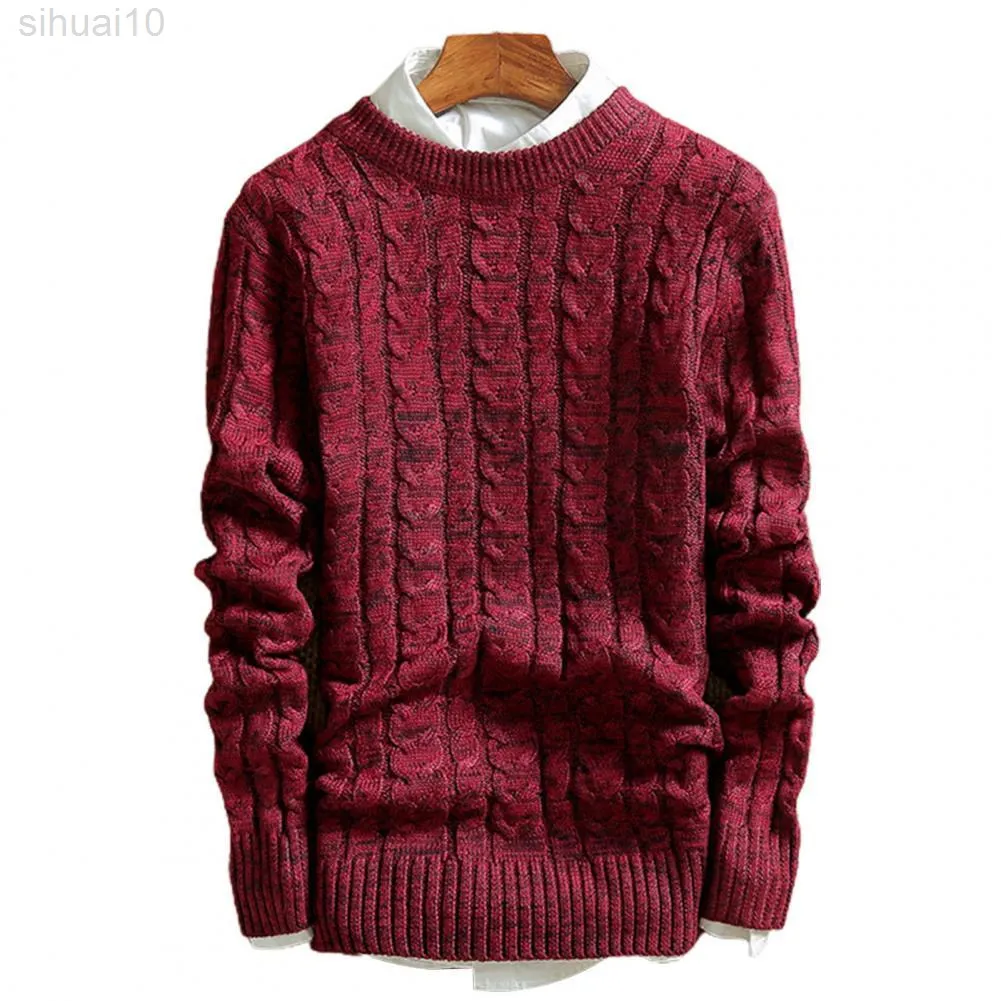 Men Knitted Shirt Sweater High Collar Keep Heat Breathable Fashion Men Sweater Clothing For Winter L220801