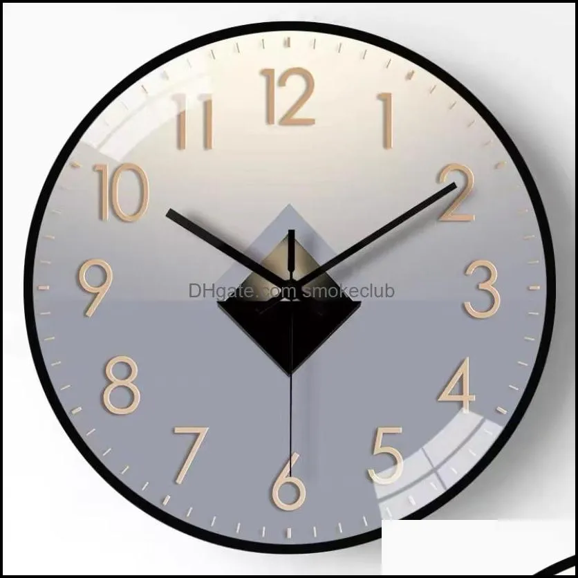 Simple wall clock silent living room art fashion light and shadow personalized decorative quartz clock