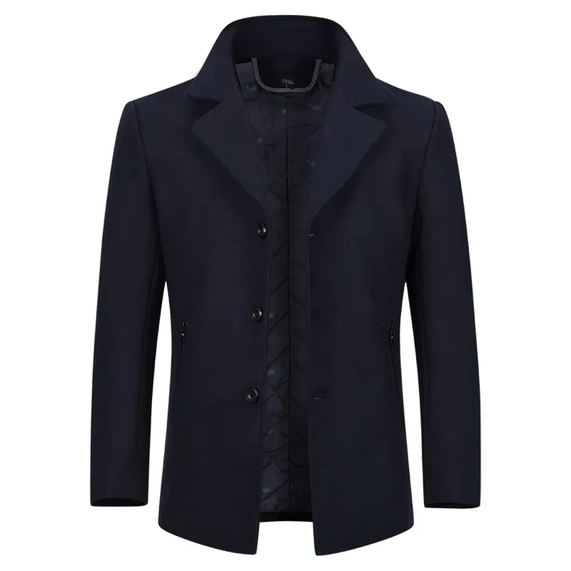 YouthUp Wool Men s Coat Single Breasted Thick Coats Overcoats Topcoat Mens Fitness Coat Streetwear 4 Colors M LJ201110