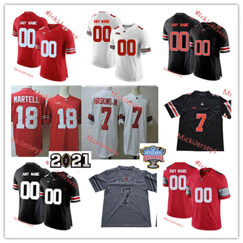 Xflsp 2022 College Custom Ohio State Buckeyes Stitched Football Jersey 74 Jamarco Jones 59 Tyquan Lewis 17 Jerome Baker 55 Malik Barrow 54 Billy