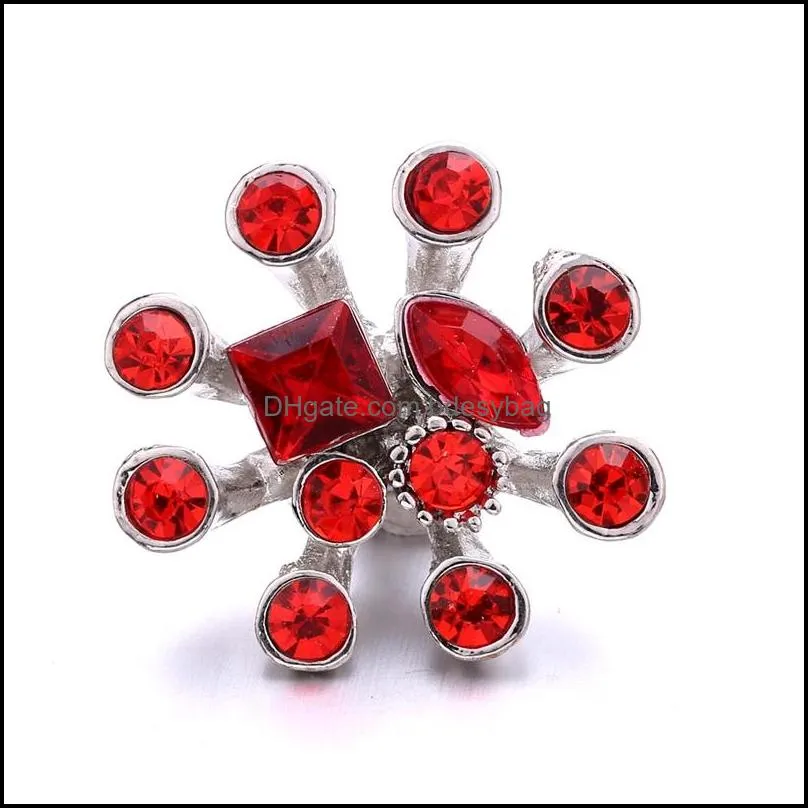 rhinestone gadget clasps chunk fireworks 18mm snap button charms bulk for snaps diy jewelry findings suppliers gift