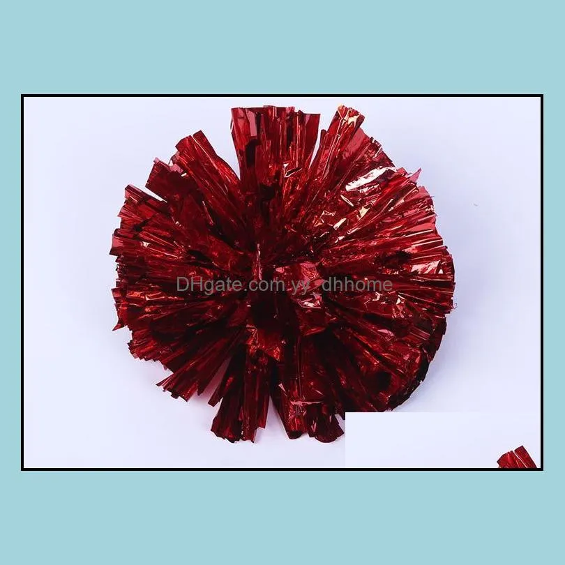 100pcs 7 colors pom poms cheerleading cheering pompom 50g metallic pom pom cheerleading products sn2044