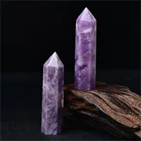 Lepidolite Crystal Tower Reiki Healing Meditation Chakra Specimen Handgjorda Points Collection Present Crystal Point