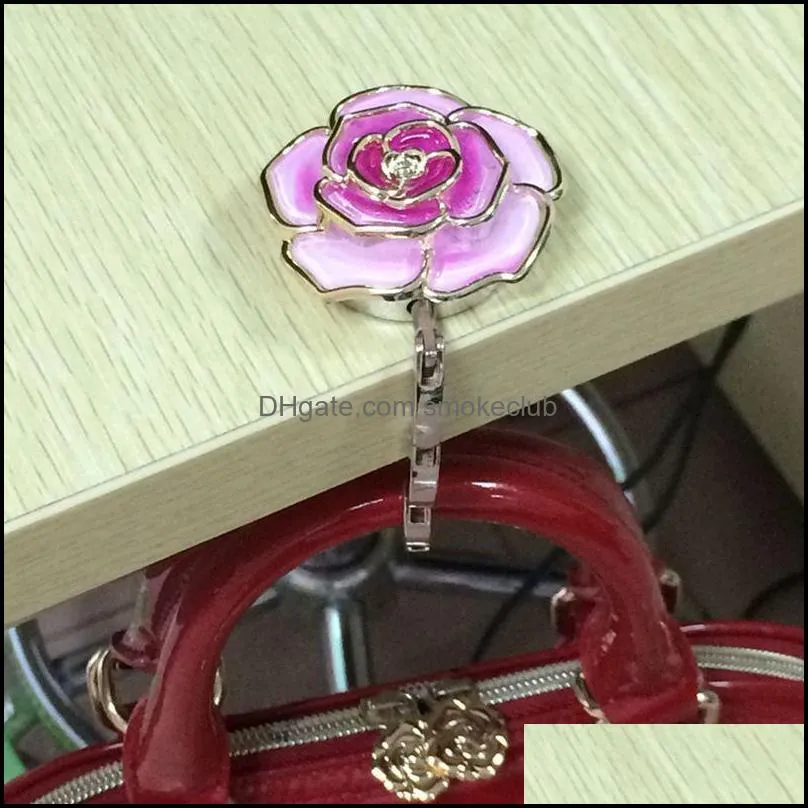 Flower Shaped Hanger Hook Hangers For Bag Hanging Holder Rose Table Office Floding Purse Handbag Umbrella