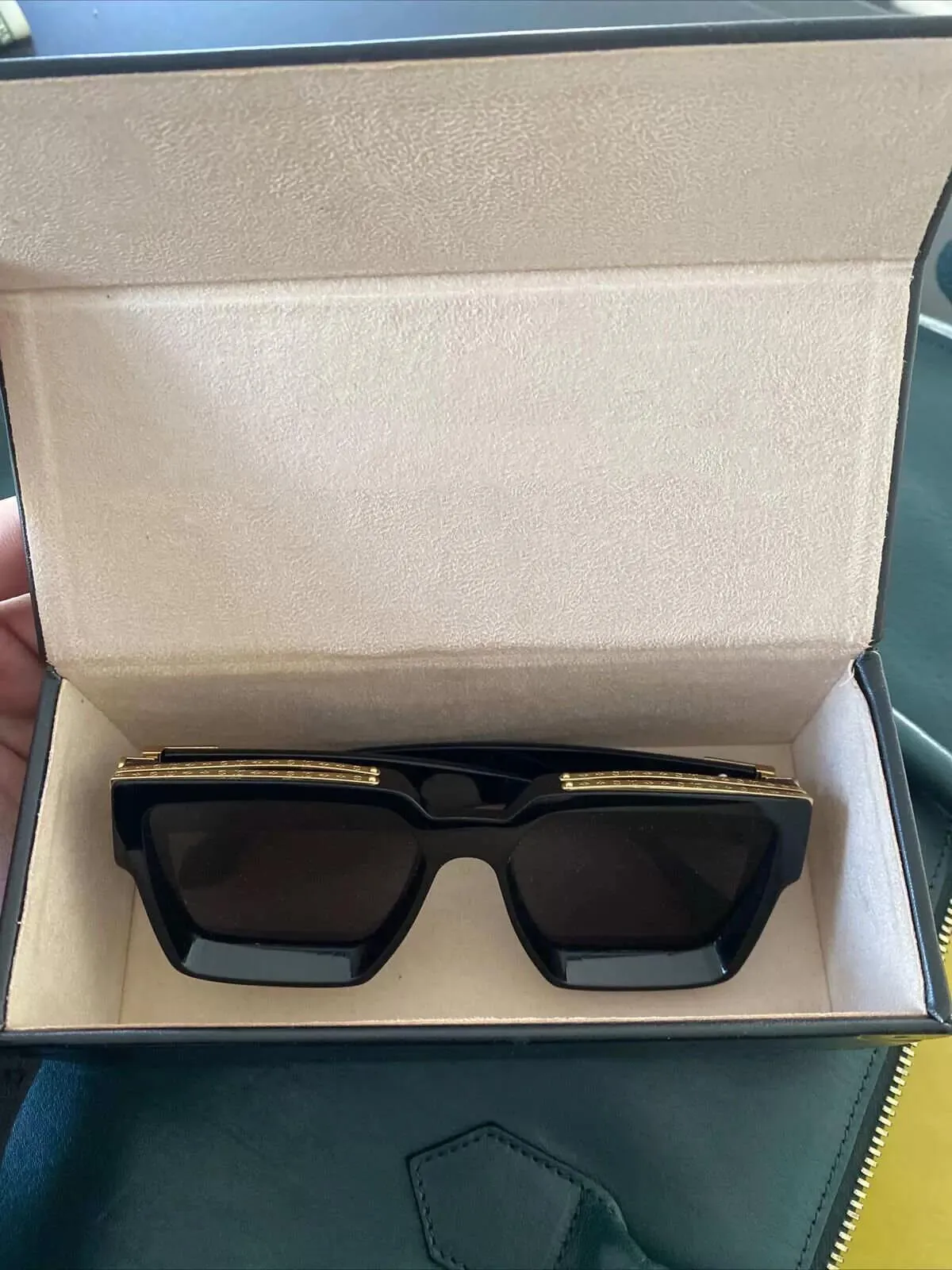 A112 Sonnenbrille Vollrahmen-Vintage-Designer-Sonnenbrille für Herren, glänzendes Gold, heißer Verkauf, vergoldetes Oberteil 96006, Box mit Stücken
