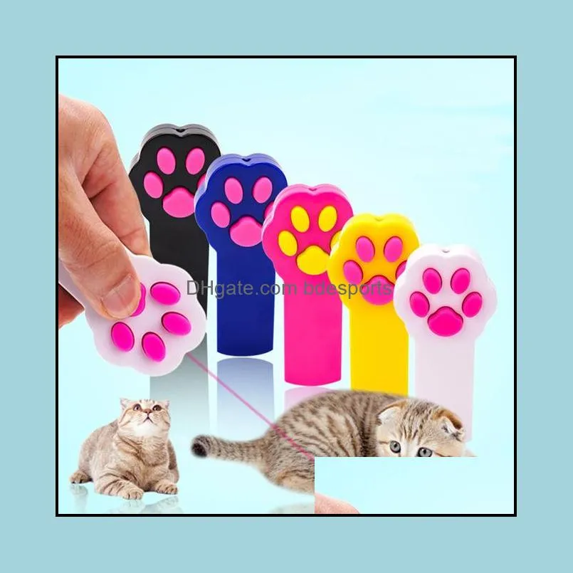 New Footprint Shape Led Light Laser Toys Tease Funny Cat Rods Pet Creative Drop Delivery 2021 Supplies Home Garden Tnxgy