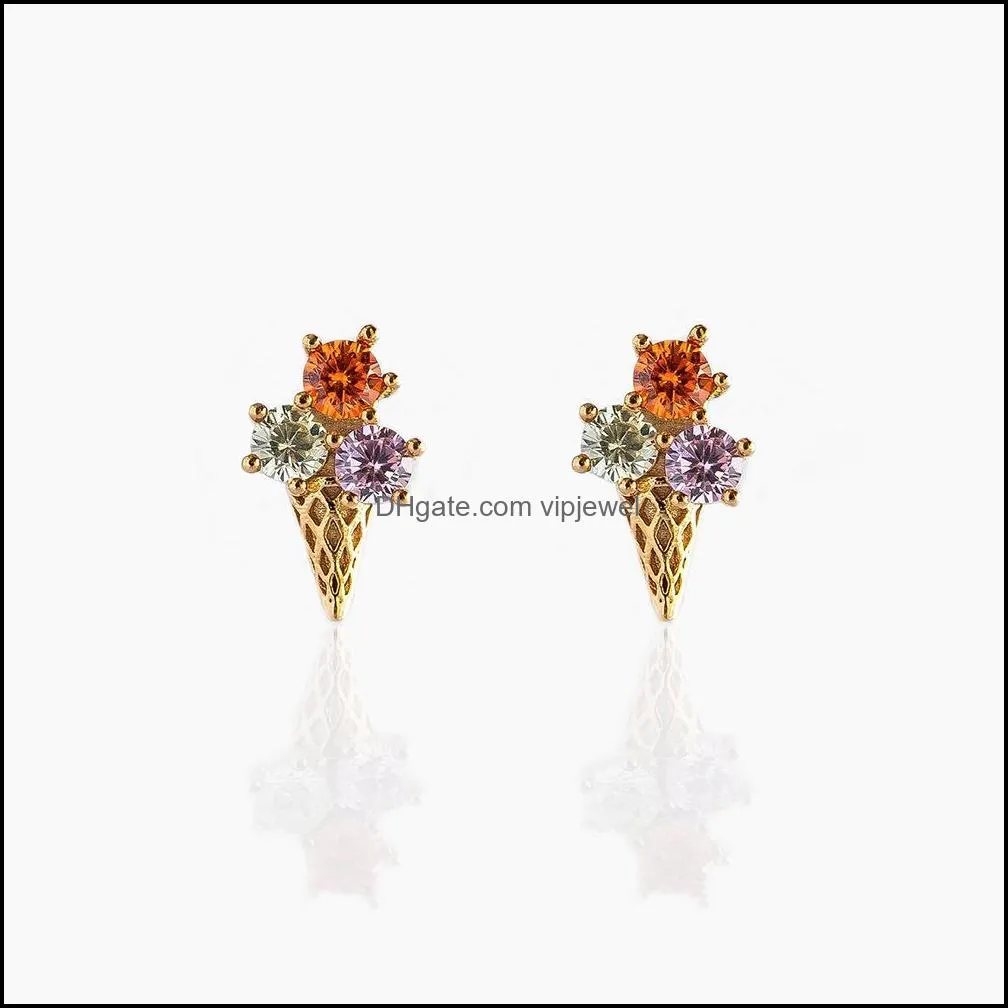 colorful crystal zircon dangle earring studs for women girl personality charm rhinestone animal earrings jewelry accessories