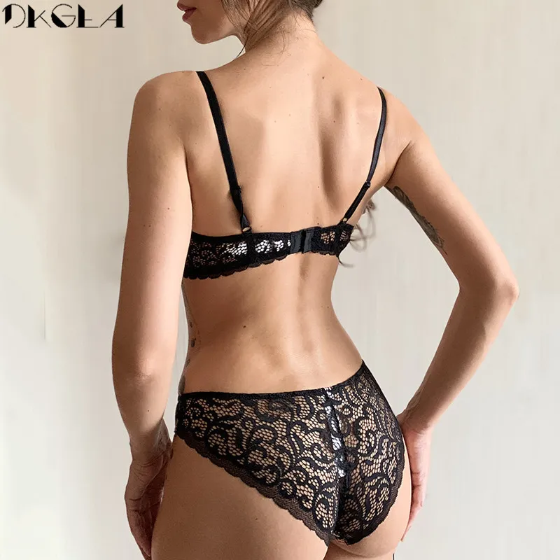 Classic Black Underwear Set Sexy Bras Printing Fashion Push Up Bra Panties  Sets Thick Cotton Brassiere Lace Women Lingerie Set 220513 From Kua01,  $15.15