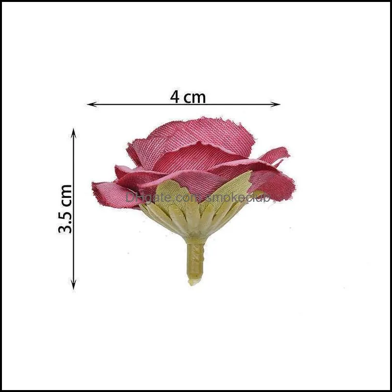 Rose head imitation flower false flower silk cloth DIY background decoration window with rose