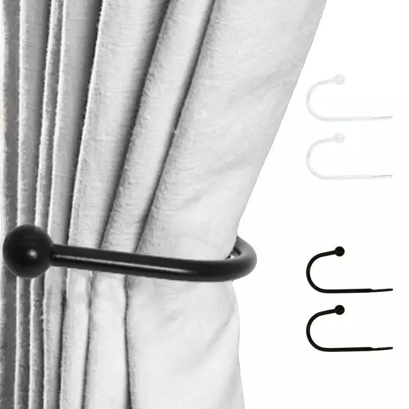 Annan heminredning 2st Metal Curtain Hold Backs Hooks U Shaped Bedroom Retro Design Simple Buckle Iron Clip Buckleother