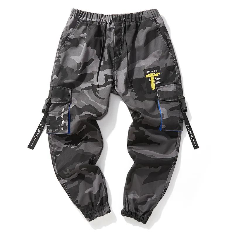 Além de calças de carga de camuflagem tamanho 8xl joggers homens calças calças de hip hop camo de algodão de algodão masculino grande bolso