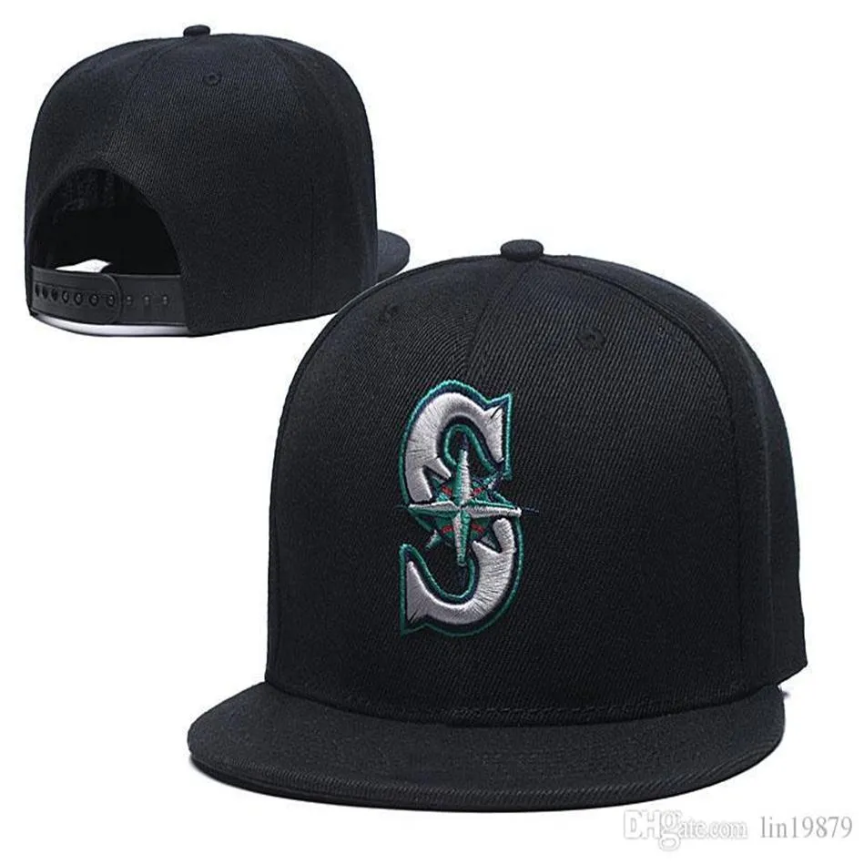 Mariners brev Baseball Caps Gorras för män Kvinnor Fashion Hip Hop Bone Hat Hat Summer Sun Casquette Snapback Hats276w Sannm