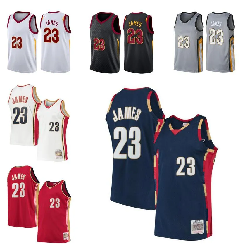 Baloncesto Jersey 23 James negro nueva temporada Hombres Jóvenes ciudad camisetas en stock