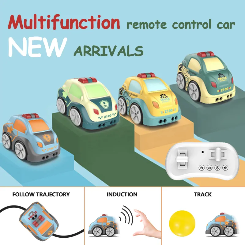 RC Intelligent Sensor Remote Control Cartoon Mini Radio Controlled Electric s Mode Smart Music Light Toys for Children 220531
