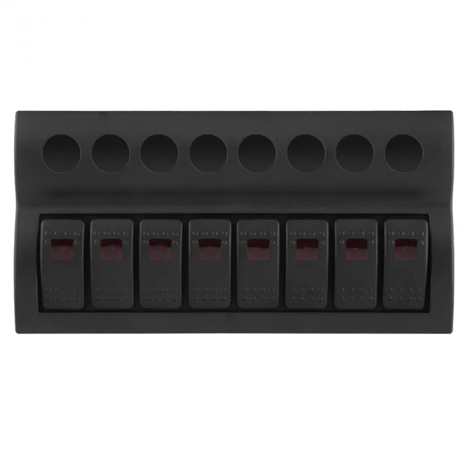 thumbnail image 2 of Universal 8 Gang Switch Panel With LED Rockers And Circuit Breakers For 12V-24V Boats And Cars 2 of 5