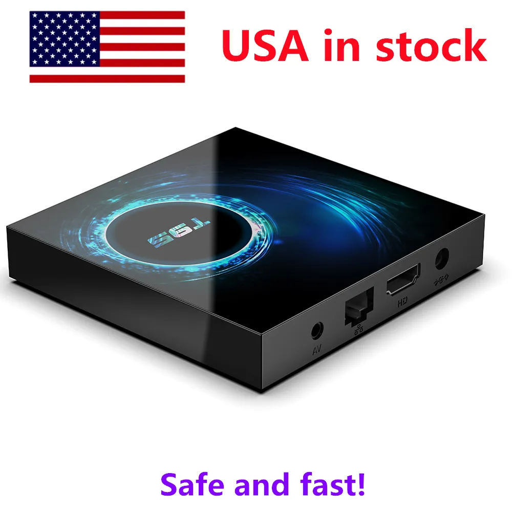 Skicka fr￥n USA 10st/Lot T95 TV Box Android 10.0 Allwinner H616 Quad Core 4GB 32GB 64GB H.265 Dual WiFi Set Top Box