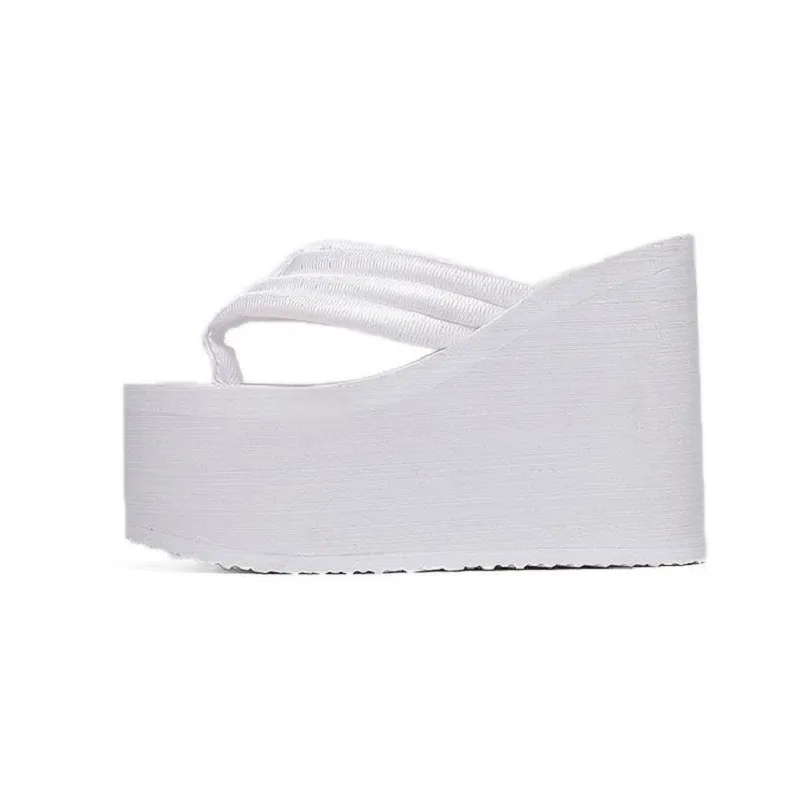 Ankunft Frauen Y Sandalen High Heels Wedges Flip Flops Dame Reine Farbe Wasser Taiwan Sommerschuhe Plus Größe 40 41 Y200624