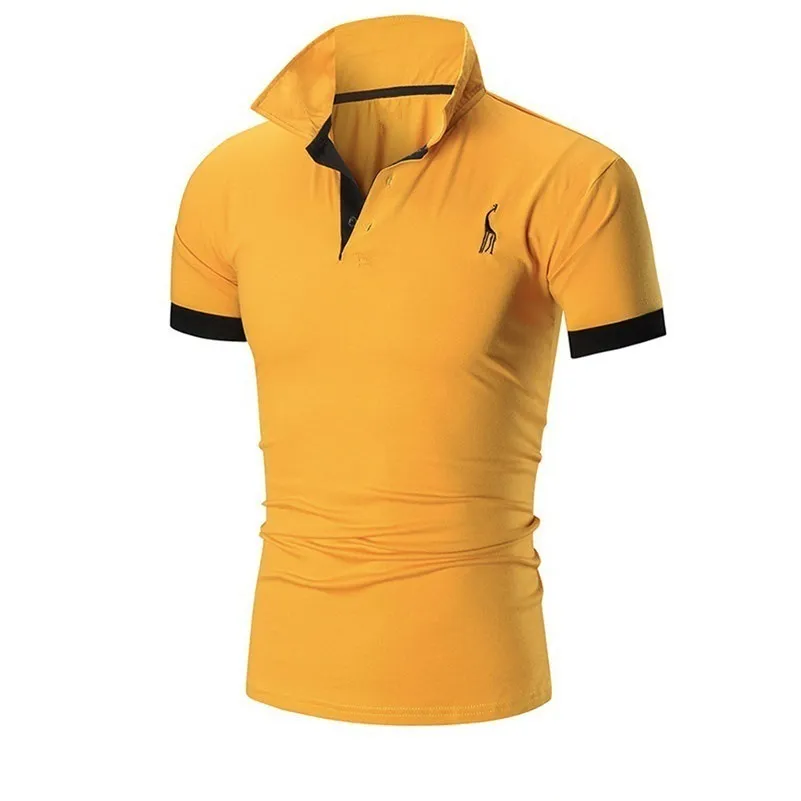 Nowa koszula polo Men krótkie rękawowe koszule Casual Shirts Man's Solid Classic T Shirt Plus Camisa Polo