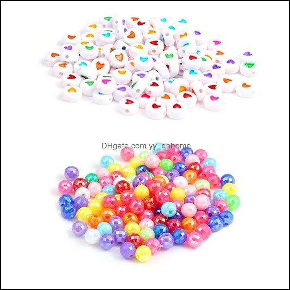 colorful letter beads cube round acrylic bead jewelry making for bracelets necklaces 1300pcs diy accessories free dhl n55y f